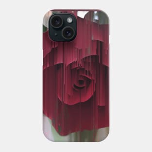 Glitched Red Rose Phone Case