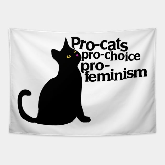 cat pro feminism Tapestry by sudaisgona