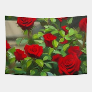 Enchanted Blooms: A Delicate Rose Garden Tapestry