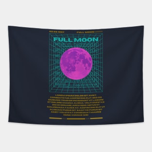 retro full-moon Tapestry