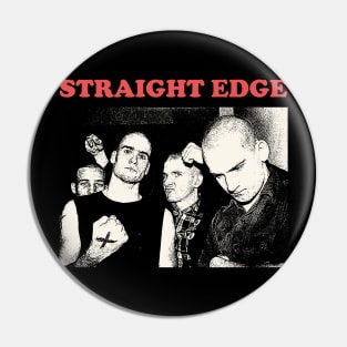 straight edge punk classic Pin