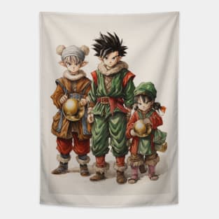 Cool Christmas Elves Tapestry