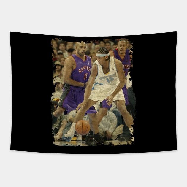 Vince Carter #15 vs Carmelo Anthony #15 Tapestry by Omeshshopart