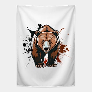 Graffiti Paint Grizzly Bear Creative Tapestry