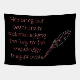 Honoring Our Teachers is Acknowledging the Key to the Knowledge They Provide. Tapestry