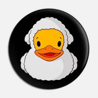 White Sheep Rubber Duck Pin