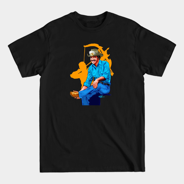 Disover Burt Reynolds - An illustration by Paul Cemmick - Burt Reynolds - T-Shirt