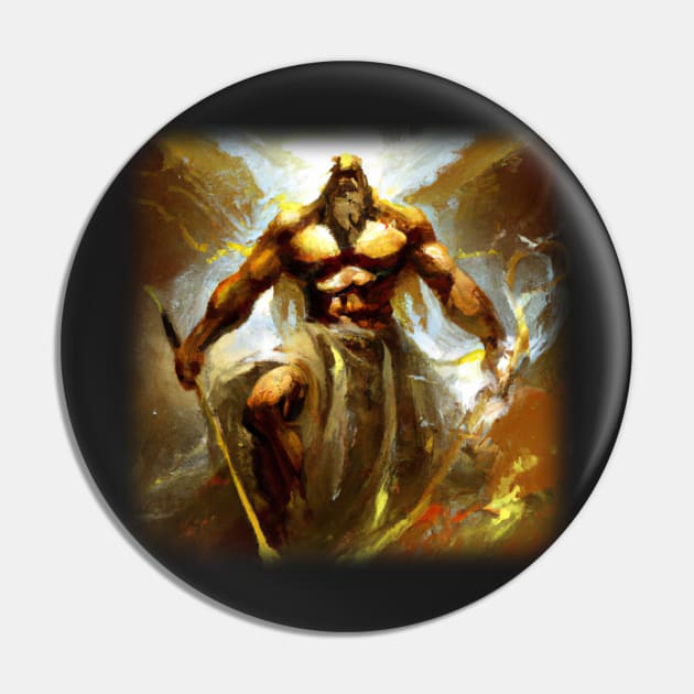 Painting of a Greek god Pin by Perryfranken