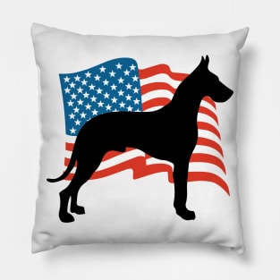 Great Dane USA America - Dog Lover Dogs Pillow