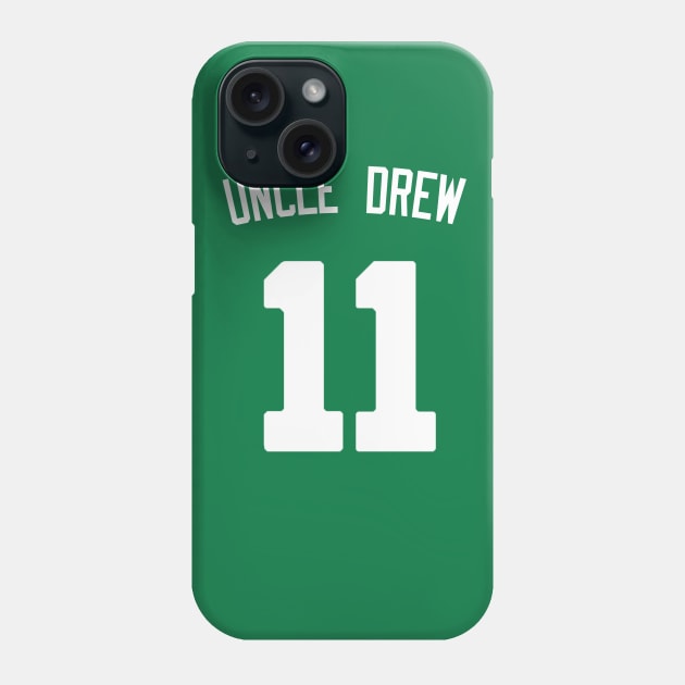 Kyrie Irving 'Uncle Drew' Nickname Jersey - Boston Celtics Phone Case by xavierjfong