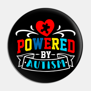 Powered by Autism Pin
