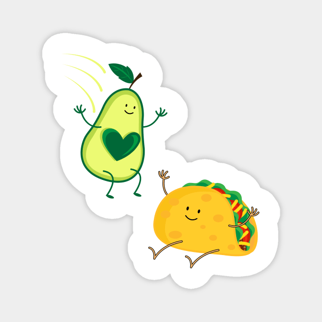 Avocado and taco dreamteam Magnet by vpdesigns