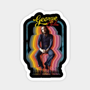 George Carlin Retro Fade Magnet