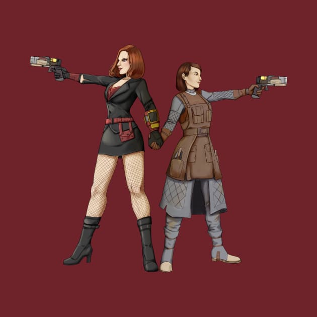 Beth & Odessa Hero Pose by Once Upon a Wasteland