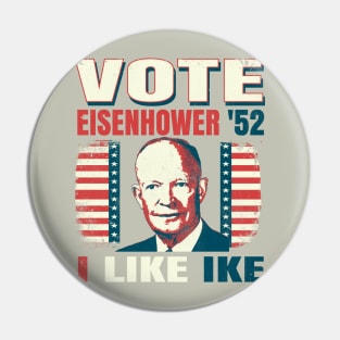 Vintage Style Voting Poster Dwight Eisenhower 1952 Pin