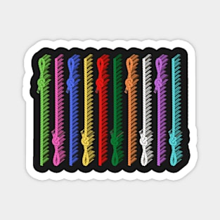 pattern of ties and knots in 3D with variety of colors Magnet