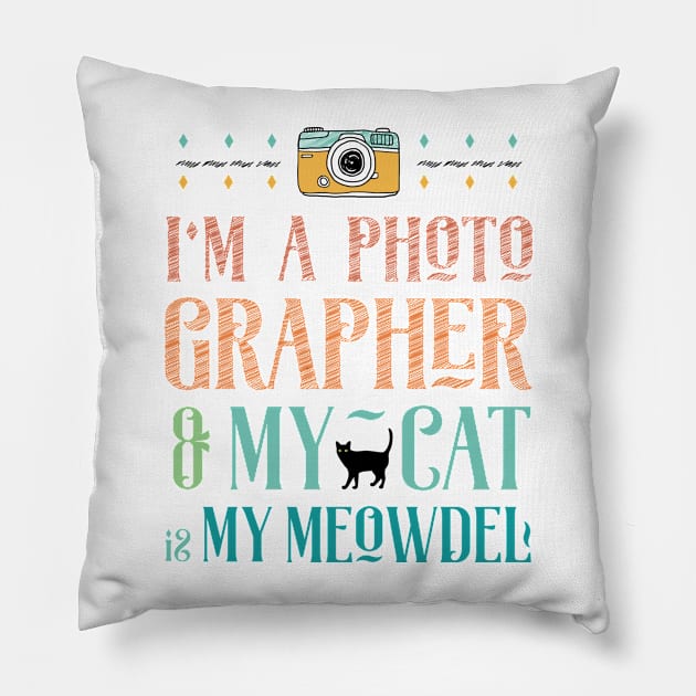 My Cat is My Meowdel Pillow by Cinestore Merch