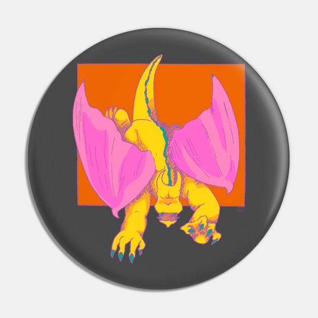 Gargoyle Pin by hearthfiredraws