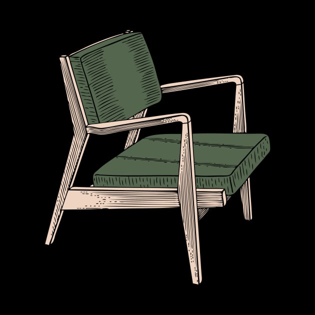 Green Modern Chair by A.P.