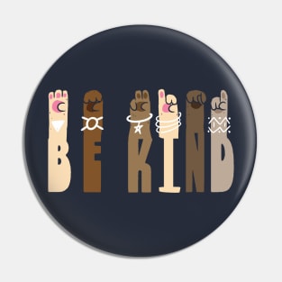 be kind sign language hand talking Paws Kittens Teacher Pin