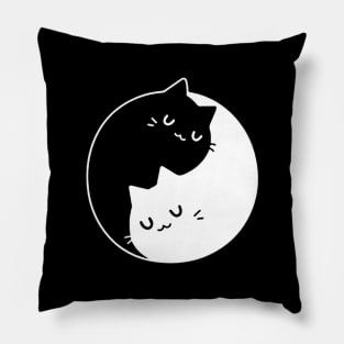 Yin Yang Cats Pillow