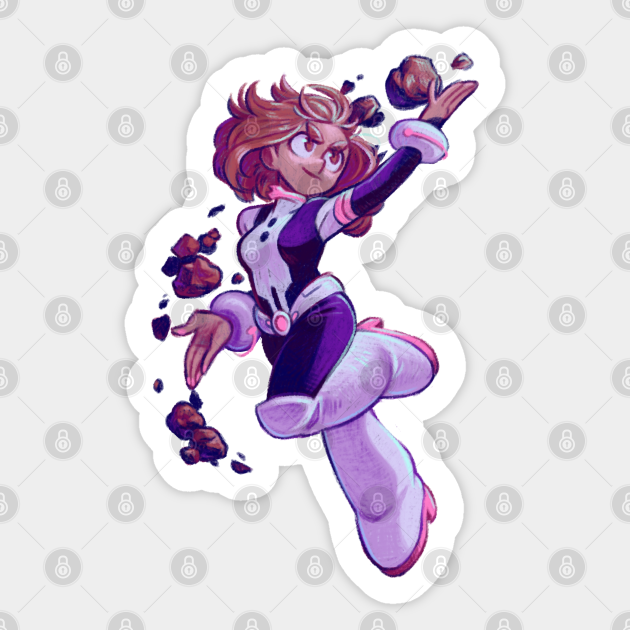 Uravity Uraraka Ochaco Boku No Hero Academia Sticker Teepublic Uk
