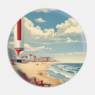 Virginia beach United States of America Tourism Vintage Poster Pin