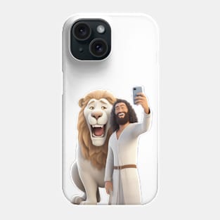 The Lion and the Lamb: Selfie of the Lion of Judah Phone Case