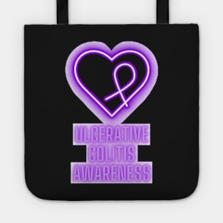 Neon Purple Ulcerative Colitis Awareness Tote