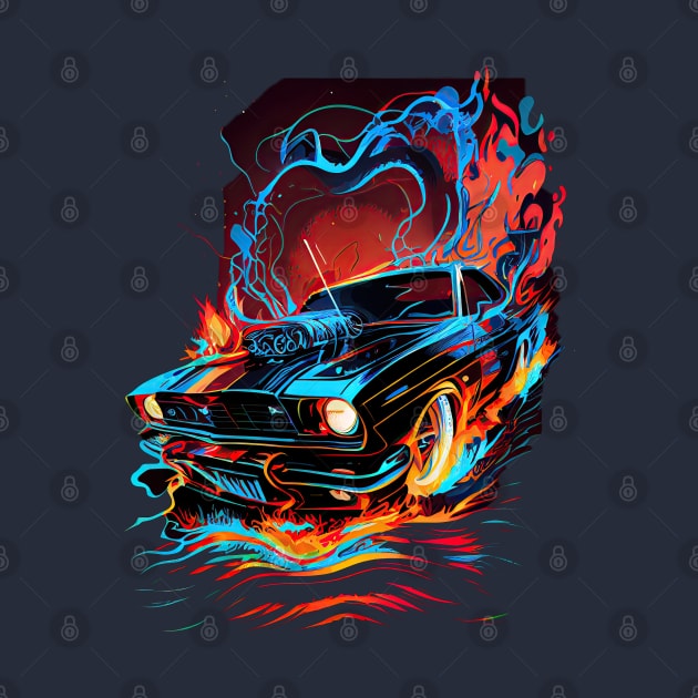 Dodge Charger Daytona - Psychedelic Volcanic Race by GlossyEmpress