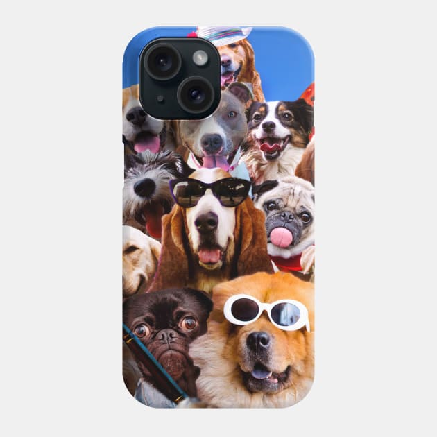 Dog Selfie Wearing Glasses Phone Case by Random Galaxy