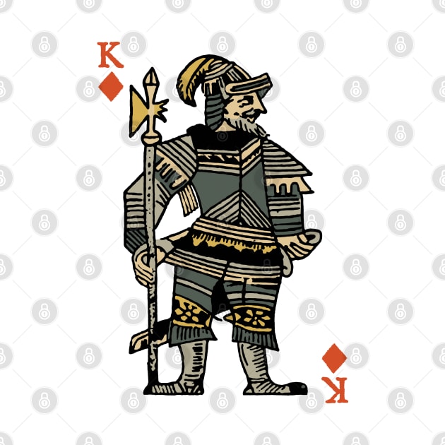 Original Standard Character of Playing Card King of Diamonds by KewaleeTee