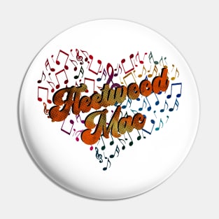 Colorful Heart Tone-Fleetwood Mac Pin