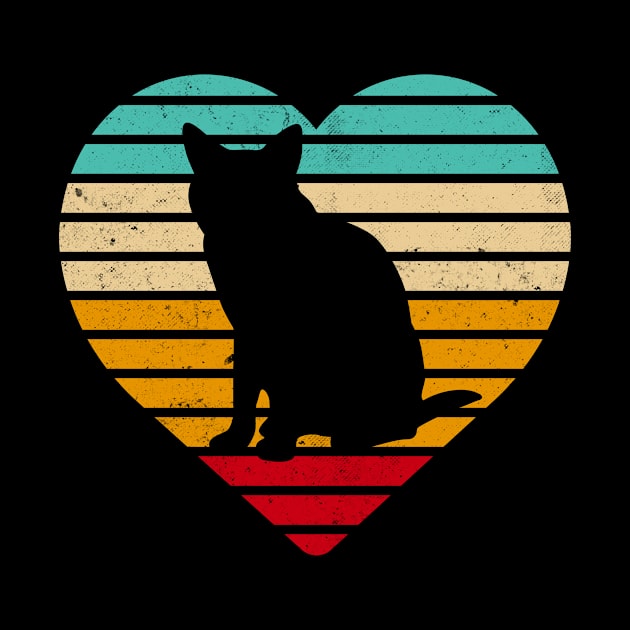 Cat Heart Fun Retro Vintage Funny Cats by Foxxy Merch