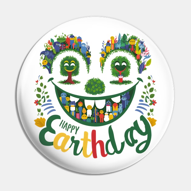 Happy Earthday Pin by Noshiyn