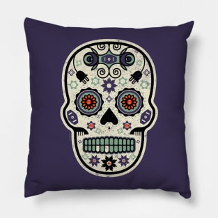 Scintilla de Vida Mexican Sugar Skull Pillow