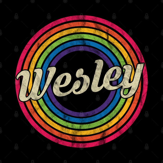 Wesley - Retro Rainbow Faded-Style by MaydenArt