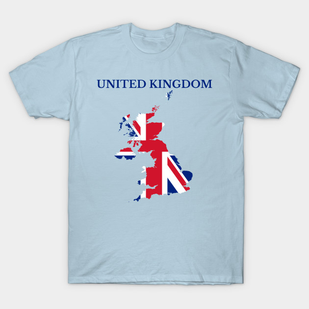 Disover United Kingdom Map Flag - United Kingdom - T-Shirt