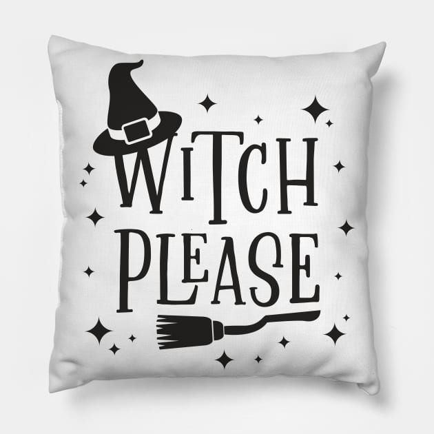 Witch please Pillow by Ombre Dreams