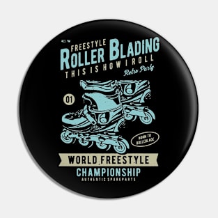 Freestyle Rollerblading Pin