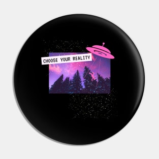 Vaporwave Alien Ufo Trip Party Techno Club Glitch Pin