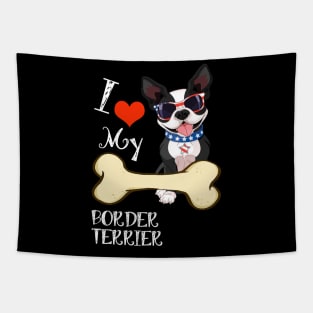 Border Terrier T-Shirt - I Love My Border Terrier Tapestry