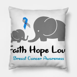 Diabetes awareness Faith Hope Fight Love Elephant Mama Son Diabetes Pillow