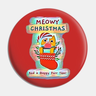 Meowy Christmas (and a Happy Purr Year) Pin