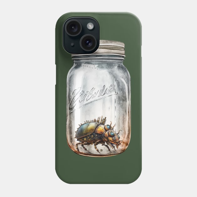 Steampunk Bug in Jar Phone Case by ginkelmier@gmail.com