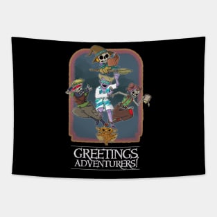 Greetings, Adventurers! Bone Card Variant Tapestry