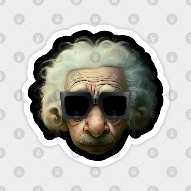 Einstein with glasses Magnet by Fashion Sitejob