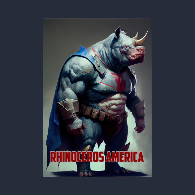 Rhinoceros America - Oil paint by ABART BY ALEXST 