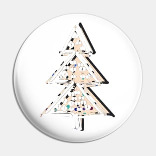 Hygge Christmas Tree Art Pin