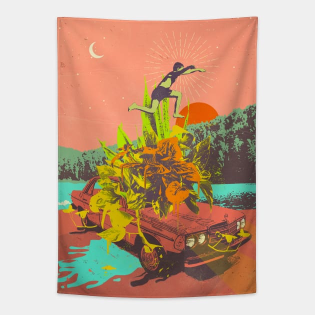 SUMMER VIBES Tapestry by Showdeer